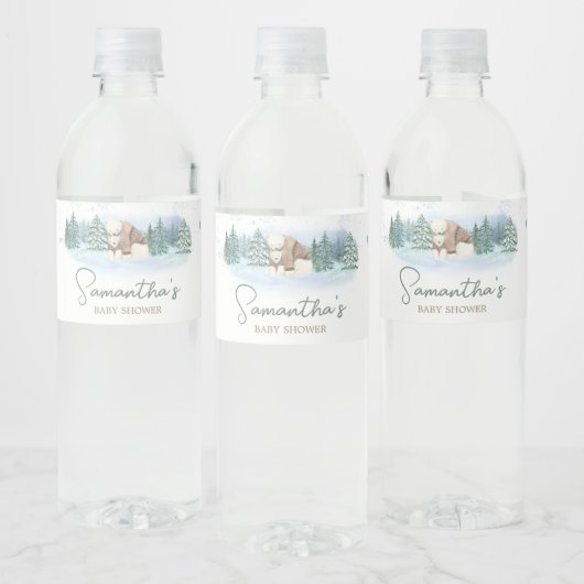 Baby It's Cold Outside Baby Shower Waterfles Etiket (Flessen)