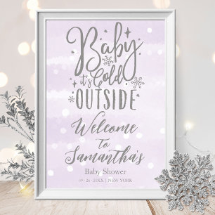 Baby It's Cold Outside Baby Shower Welkom Bord Poster