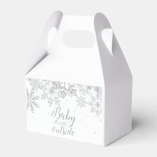 Baby it's Cold Outside Baby Shower Zilver Bedankdoosjes