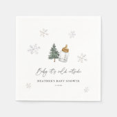 Baby It's Cold Outside Berg Winter Baby Shower Servet (Voorkant)
