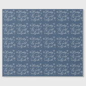 Baby It's Cold Outside Blauw Cadeaupapier (Vlak)