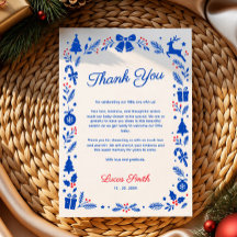 Baby It's Cold Outside blauwe babyshower bedankje 