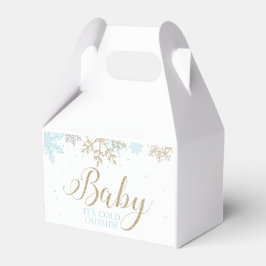 Baby It's Cold Outside Blauwe Sneeuwvlok Baby Show Bedankdoosjes