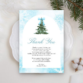 Baby It's Cold Outside Blauwe Strik Baby Shower Bedankkaart