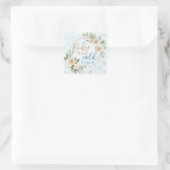 Baby It's Cold Outside Blauwe Winter Strooigoed Sh Vierkante Sticker (Tas)