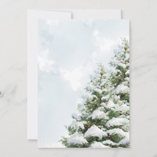 Baby It's Cold Outside Blue Baby Shower Invitation Kaart (Achterkant)