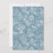 Baby it's Cold Outside Blue Clothes  Baby Shower  Kaart (Achterkant)