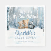 Baby it's cold outside Blue Forest Baby Shower  Servet (Voorkant)