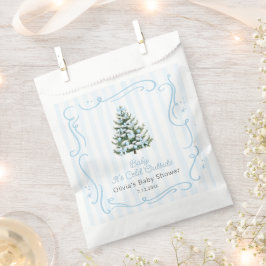 Baby It's Cold Outside Blue Winter Baby Shower Bedankzakje
