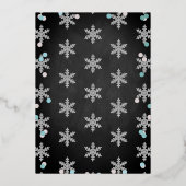 Baby It's Cold Outside Boys Winter Baby Shower Folie Uitnodiging (Achterkant)