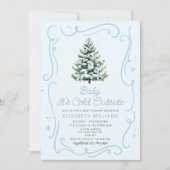 Baby It's Cold Outside Christmas Baby Shower Kaart (Voorkant)