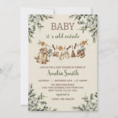 Baby Its Cold Outside Clothest Line Baby Shower Kaart (Voorkant)