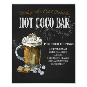 Baby it's Cold Outside Coco Bar Bord Foto Afdruk