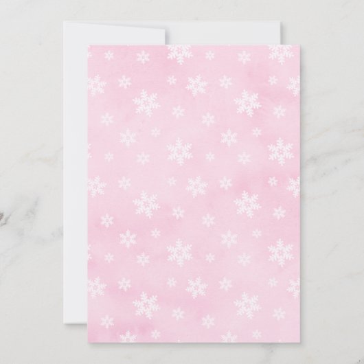 Baby It's Cold Outside Coquette Baby Shower  Kaart (Achterkant)