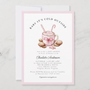 Baby It's Cold Outside Coquette Baby Shower Kaart