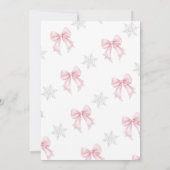 Baby Its Cold Outside Coquette Pink Bow Birthday Kaart (Achterkant)