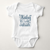 Baby its cold Outside Cute Christmas Baby's Romper (Voorkant)
