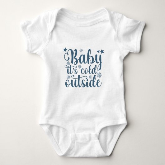 Baby its cold Outside Cute Christmas Baby's Romper (Voorkant)