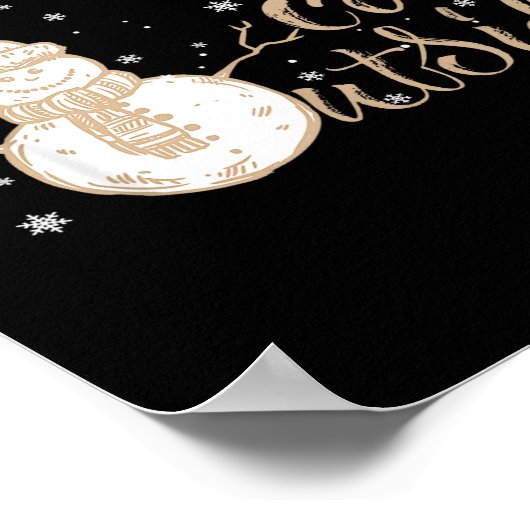 Baby It's Cold Outside Cute Snowman Christmas Wint Poster (Hoek)