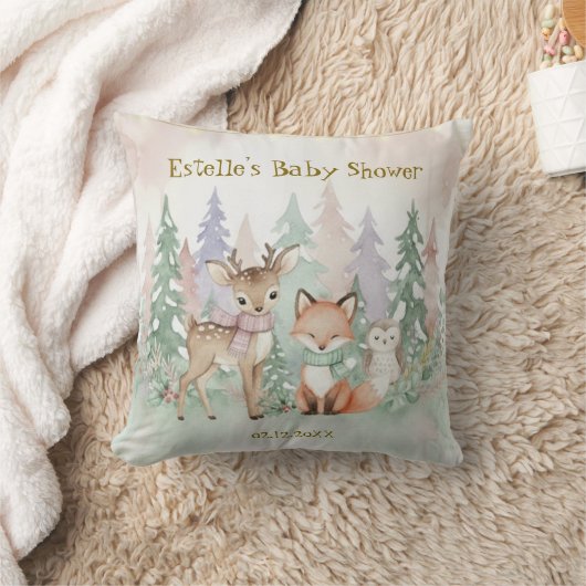 Baby It's Cold Outside Cute Winter Woodland Kussen (Deken)