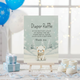 Baby It's Cold Outside Diaper Raffle Baby Shower Informatiekaartje
