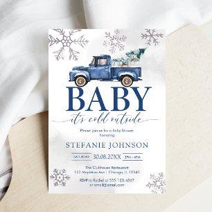 Baby It's Cold Outside Drive Baby Shower Kaart