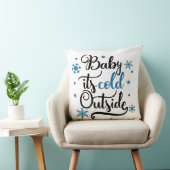 Baby it's cold outside dubbele kleur kussen (Stoel)