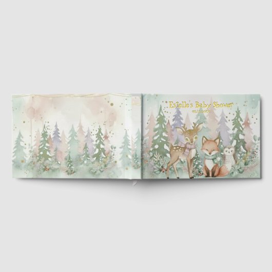 Baby It's Cold Outside Elegant Winter Woodland  Gastenboek (Volledig)