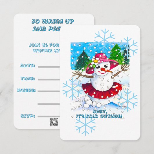 Baby It's Cold Outside! Feest Supplies Kaart (Voorkant / Achterkant)