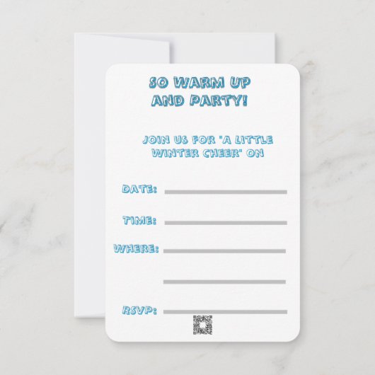 Baby It's Cold Outside! Feestbenodigdheden Kaart (Achterkant)