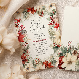 Baby It's Cold Outside Feestelijke Bloemen Baby Sh Kaart