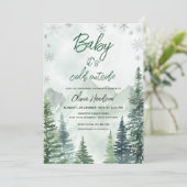 Baby its cold outside Gender neutral baby shower Kaart (Staand voorkant)