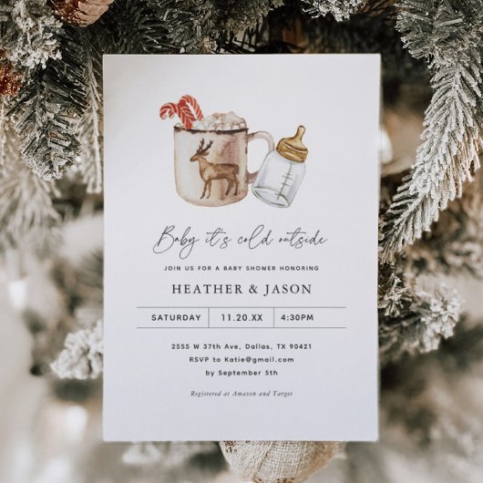 Baby It's Cold Outside Gezellige Winter Baby Showe Kaart