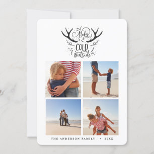 Baby it's cold outside hertog Kerstvakantie Feestdagenkaart