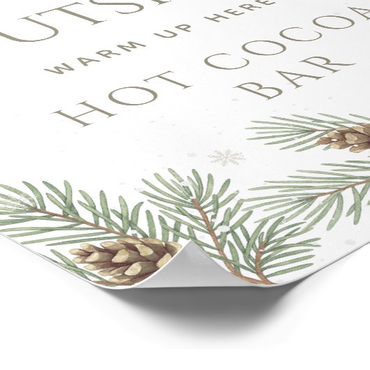 Baby It's Cold Outside Hot Cocoa Bar Poster (Hoek)