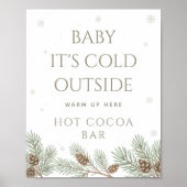 Baby It's Cold Outside Hot Cocoa Bar Poster (Voorkant)