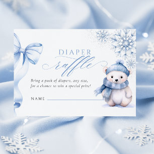 Baby It's Cold Outside Ijsbeer Luier Raffle Kaart