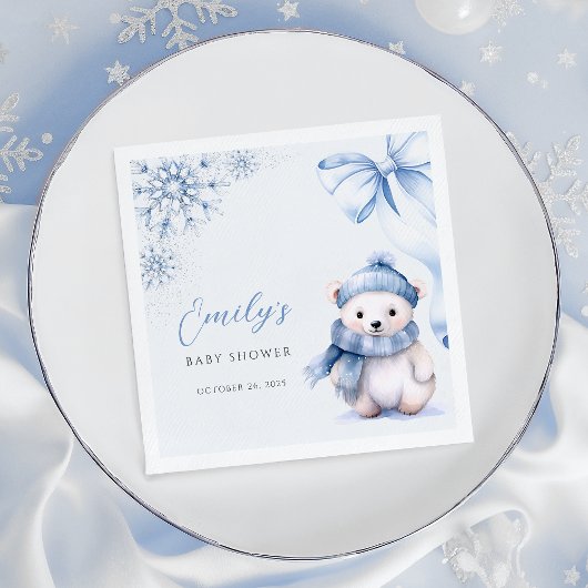 Baby It's Cold Outside Ijsbeer Servetten
