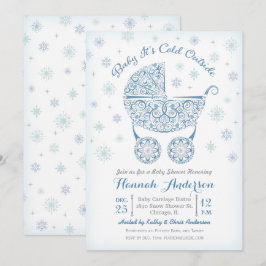 Baby It's Cold Outside, Jongens Baby Shower Uitnod Kaart