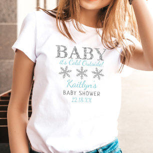 Baby It's Cold Outside Jongens Winter Baby Shower T-shirt