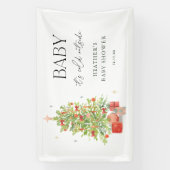 Baby It's Cold Outside Kerst Baby Shower Spandoek (Verticaal)