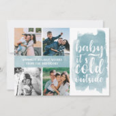 Baby It's Cold Outside Kerst Fotocollage Feestdagenkaart (Voorkant)