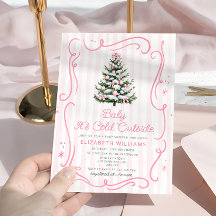Baby it's Cold Outside Kerst Meisje Baby Shower