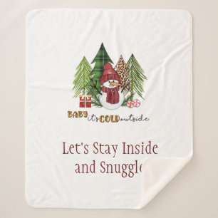Baby It's Cold Outside Kerst Persoonlijk Sherpa Deken