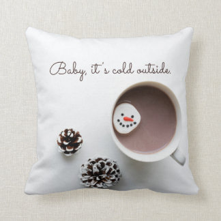 Baby It's Cold Outside Kerst Warme Chocolade Kussen