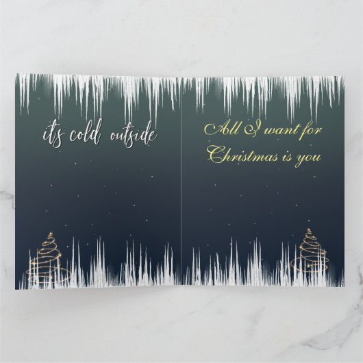 Baby It's Cold Outside Kerstkaart (SF 8.5x11) Kaart (Binnen)