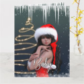 Baby It's Cold Outside Kerstkaart (SF 8.5x11) Kaart (Gele Bloem)