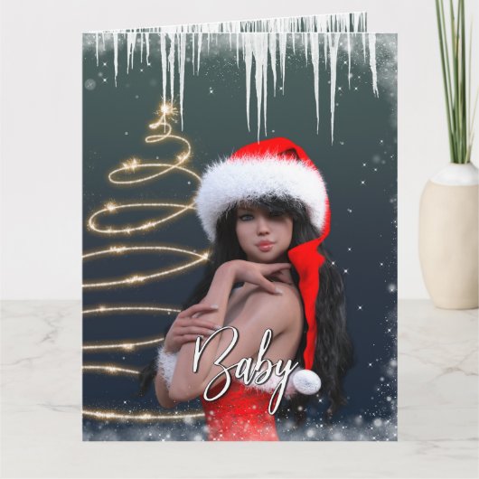 Baby It's Cold Outside Kerstkaart (SF 8.5x11) Kaart (Voorkant)