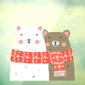 Baby It's Cold Outside Knuffelberen Zakelijk Raamsticker (Vel 3)