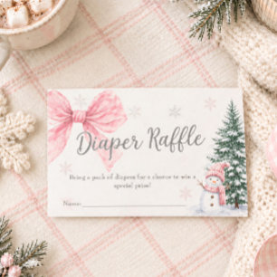 Baby It's Cold Outside Luiers Raffle Baby Shower Notitiekaartje